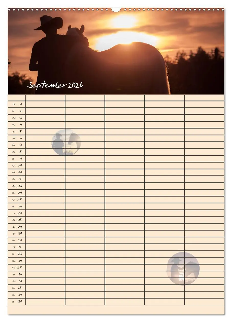 Bild: 9783516429459 | Haflinger Pferde - Stall- und Familienplaner 2026 (Wandkalender...