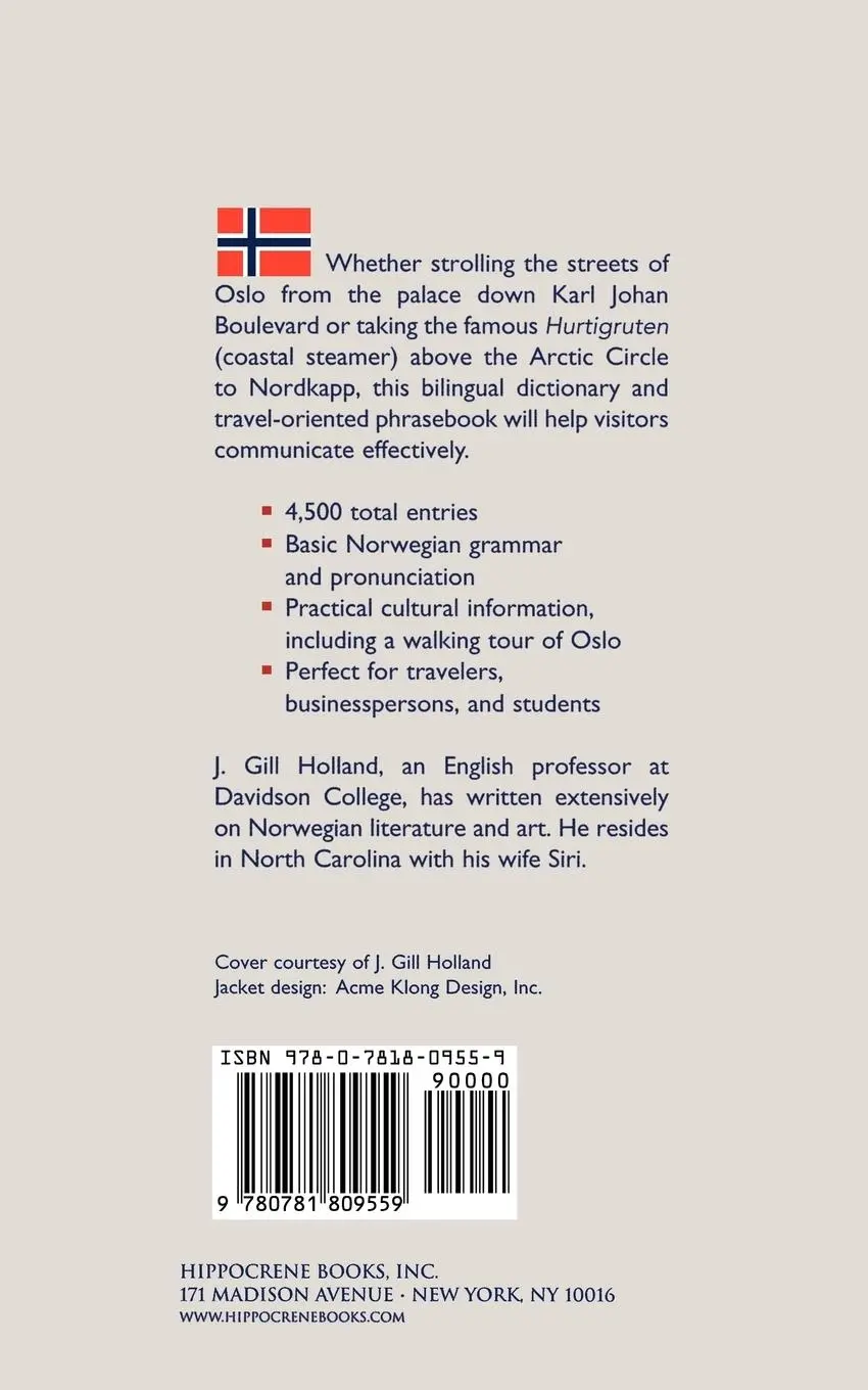 Rückseite: 9780781809559 | Norwegian-English/English-Norwegian Dictionary &amp; Phrasebook | Holland