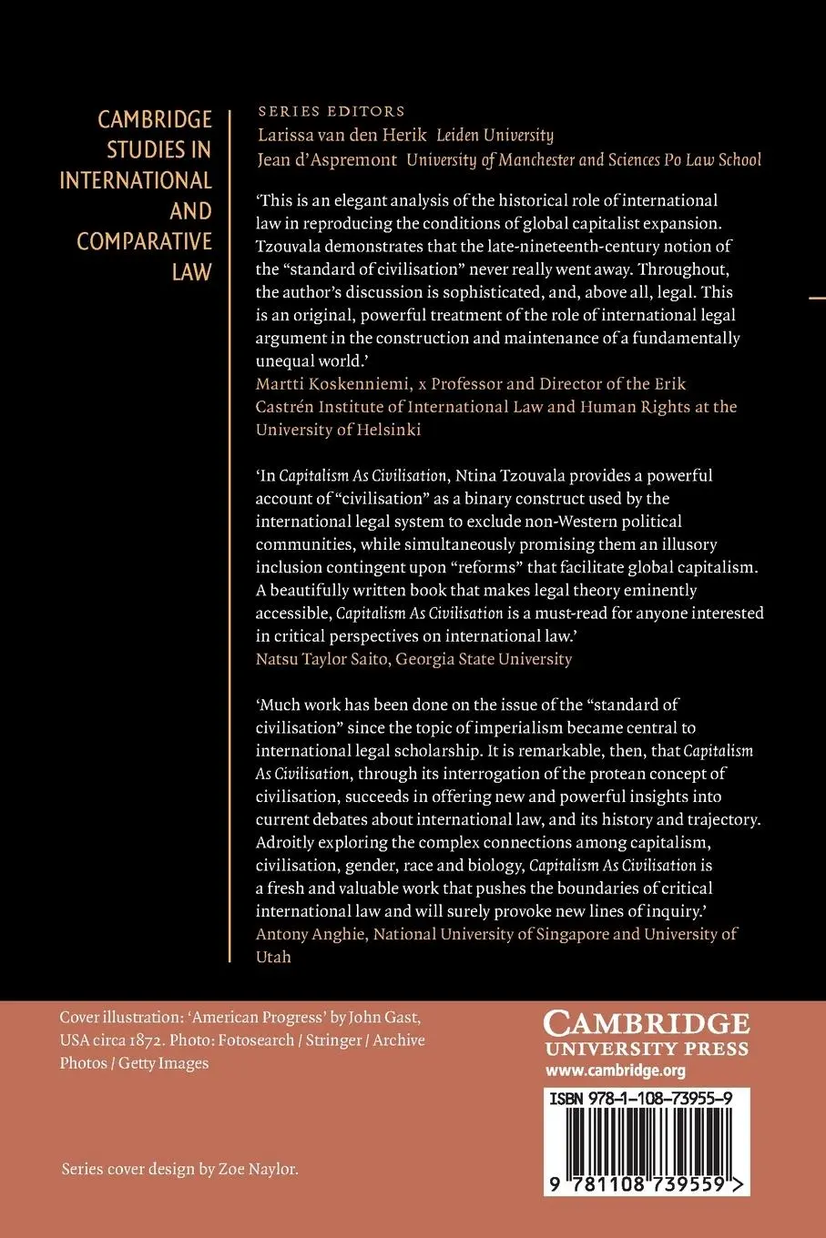Rückseite: 9781108739559 | Capitalism as Civilisation | A History of International Law | Tzouvala
