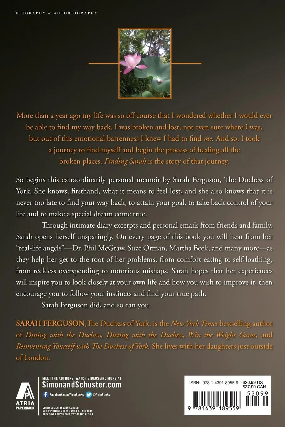 Rückseite: 9781439189559 | Finding Sarah | Sarah Ferguson | Taschenbuch | No Series | Englisch