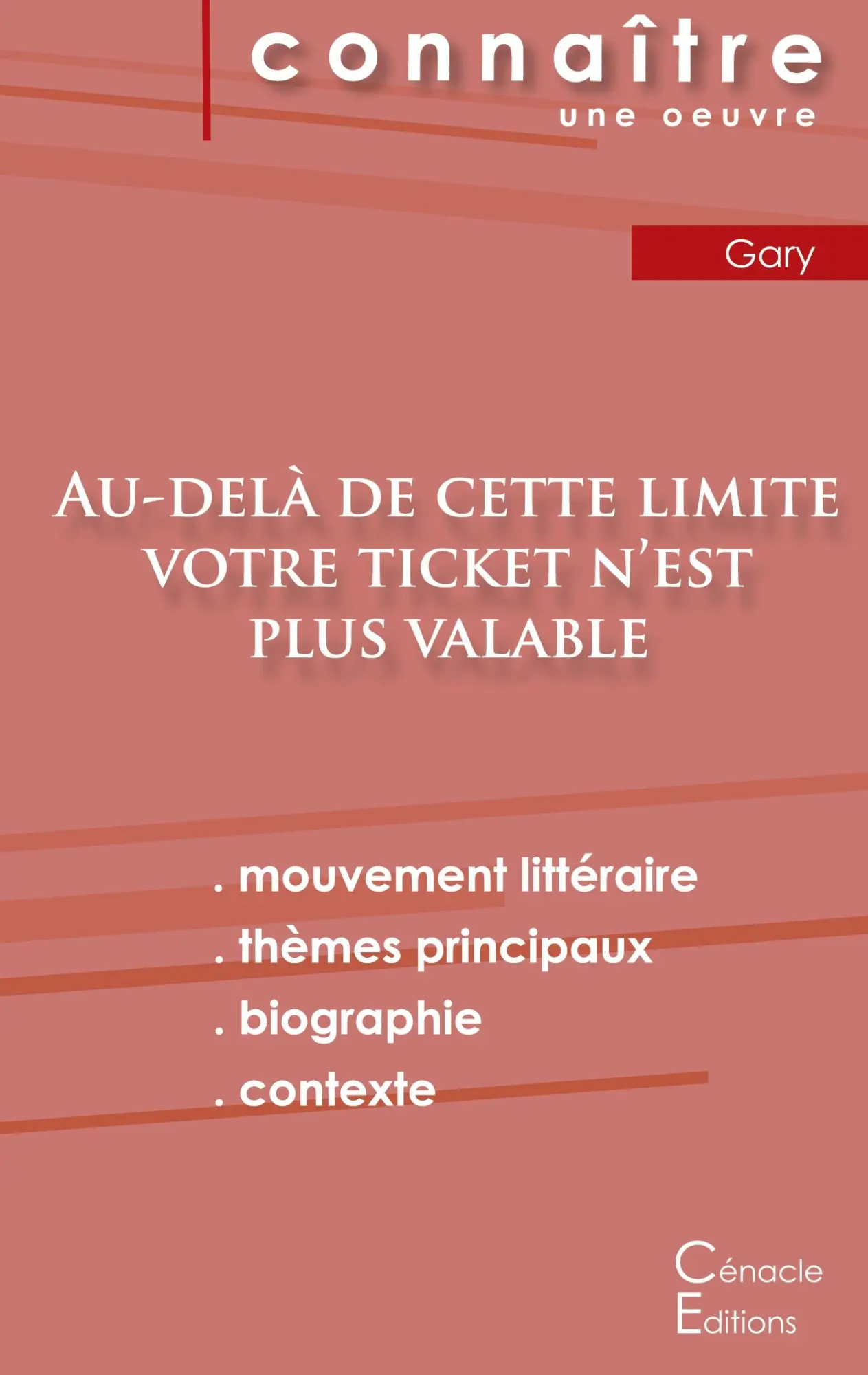 Cover: 9782367889559 | Fiche de lecture Au-delà de cette limite votre ticket n'est plus...