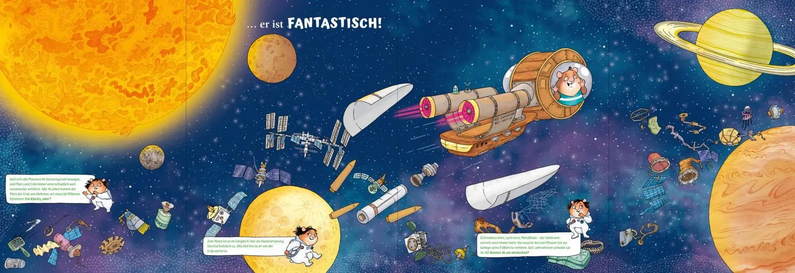 Bild: 9783480239559 | HÄNK | Ein Hamster träumt vom All - Mit spannenden Weltraum-Infos