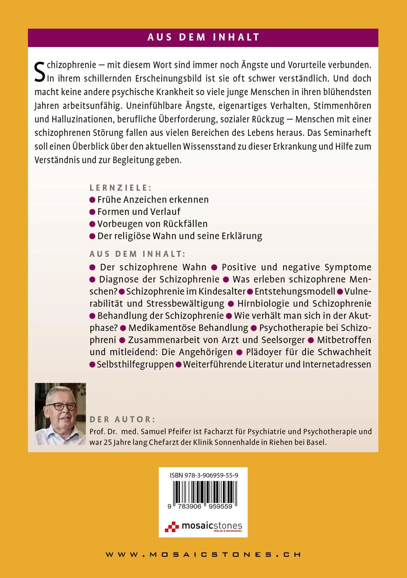 Bild: 9783906959559 | Schizophrenie | Frühe Anzeichen, Wahn, medikamentöse Behandlung ...