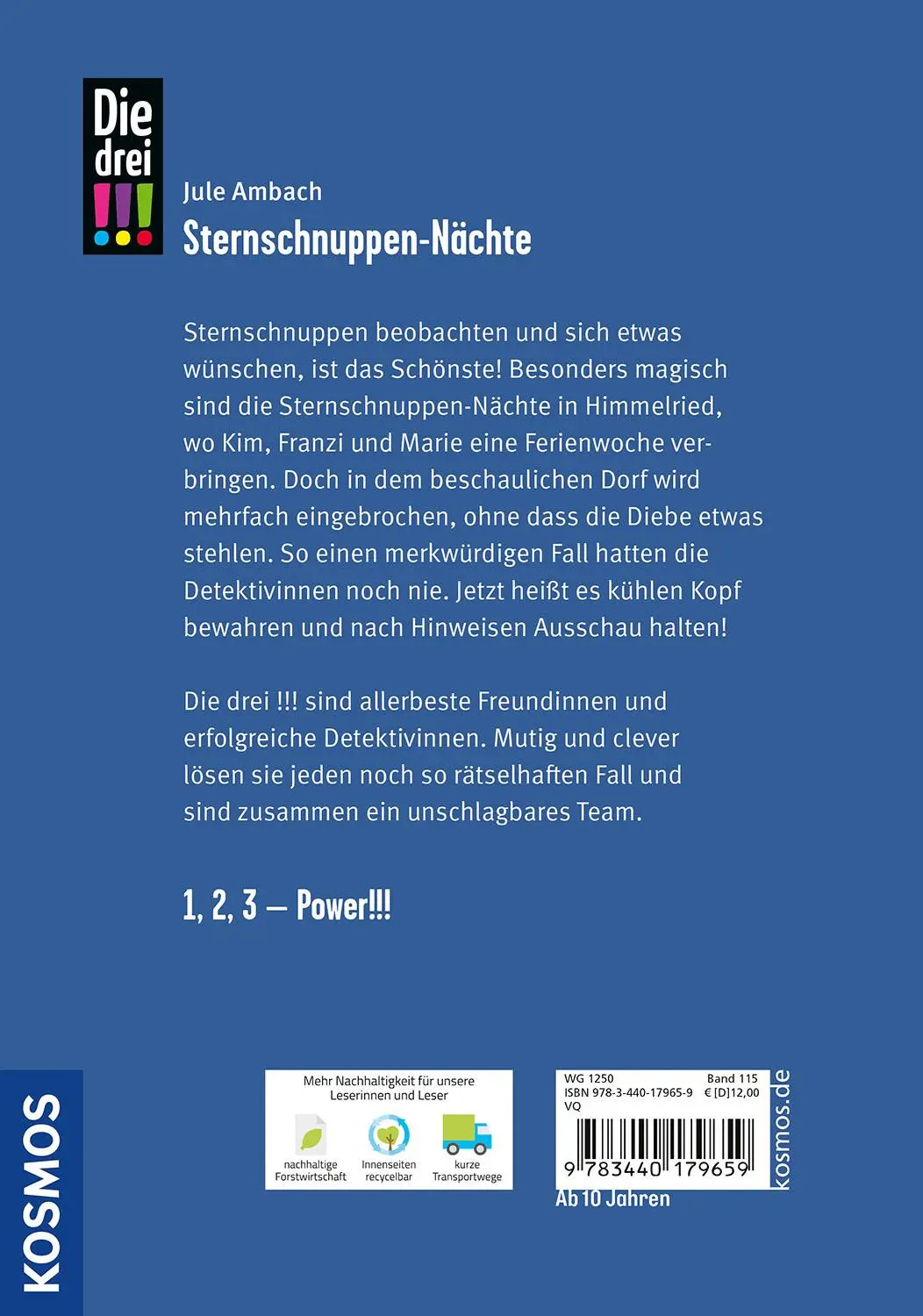 Bild: 9783440179659 | Die drei !!!, 115, Sternschnuppen-Nächte | Jule Ambach | Buch | 160 S.