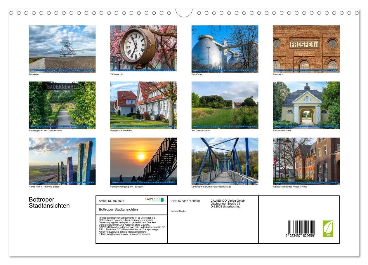 Bild: 9783457629659 | Bottroper Stadtansichten (Wandkalender 2026 DIN A3 quer), CALVENDO...