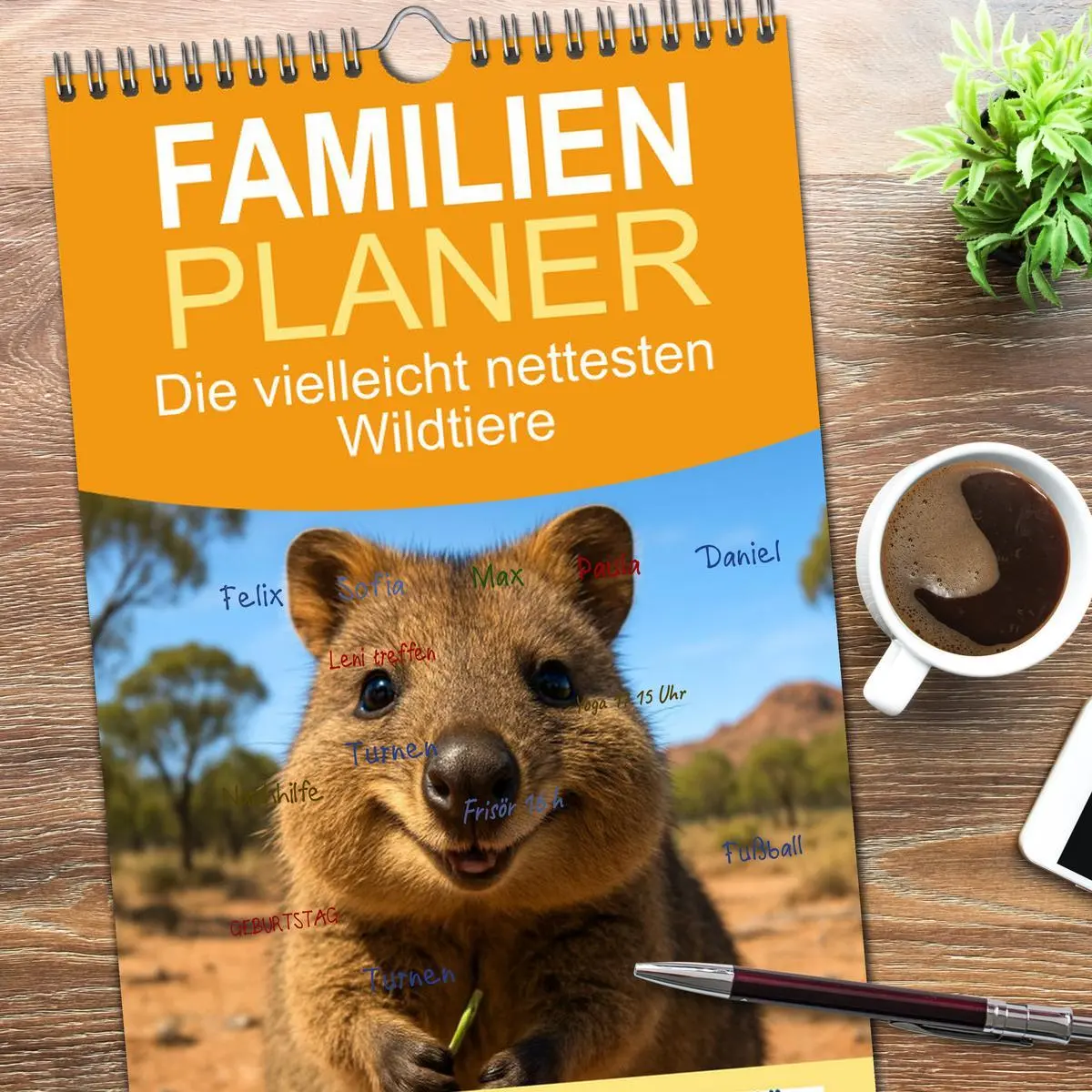 Bild: 9783516649659 | Familienplaner 2026 - Die vielleicht nettesten Wildtiere mit 5...