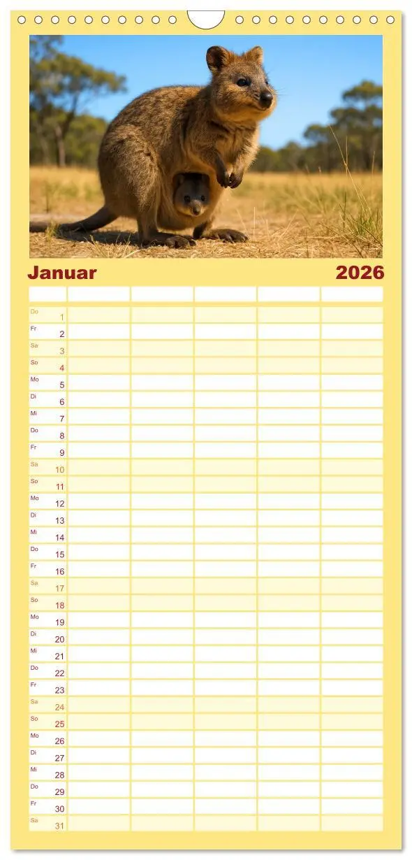 Bild: 9783516649659 | Familienplaner 2026 - Die vielleicht nettesten Wildtiere mit 5...