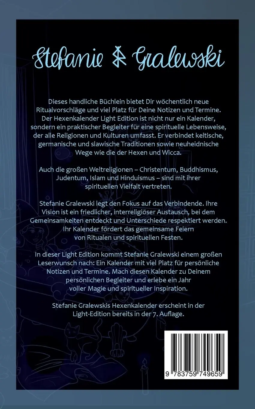 Rückseite: 9783759749659 | Hexenkalender 2025 - Light Edition | Stefanie Gralewski | Taschenbuch