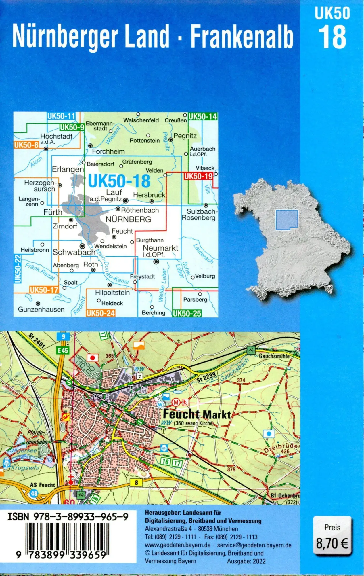 Bild: 9783899339659 | UK50-18 Nürnberger Land - Frankenalb | Digitalisierung | (Land-)Karte
