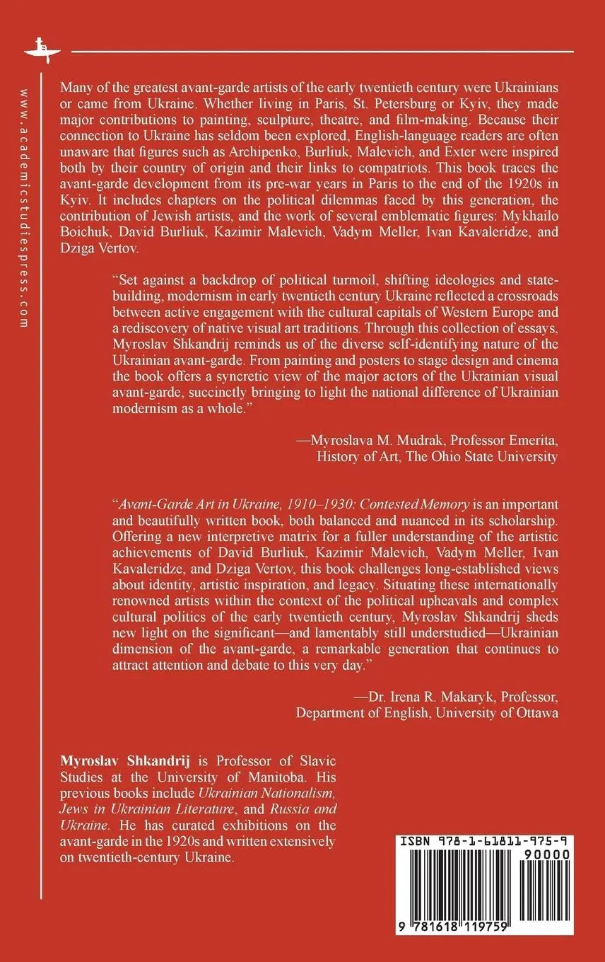 Rückseite: 9781618119759 | Avant-Garde Art in Ukraine, 1910-1930 | Contested Memory | Shkandrij
