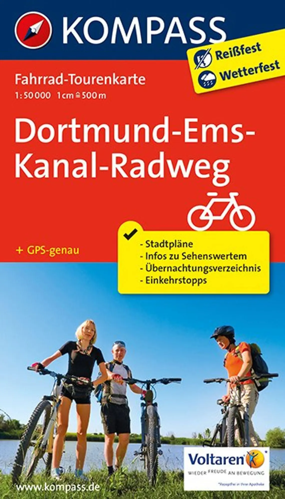 Cover: 9783850269759 | KOMPASS Fahrrad-Tourenkarte Dortmund-Ems-Kanal-Radweg 1:50.000 | 92 S.