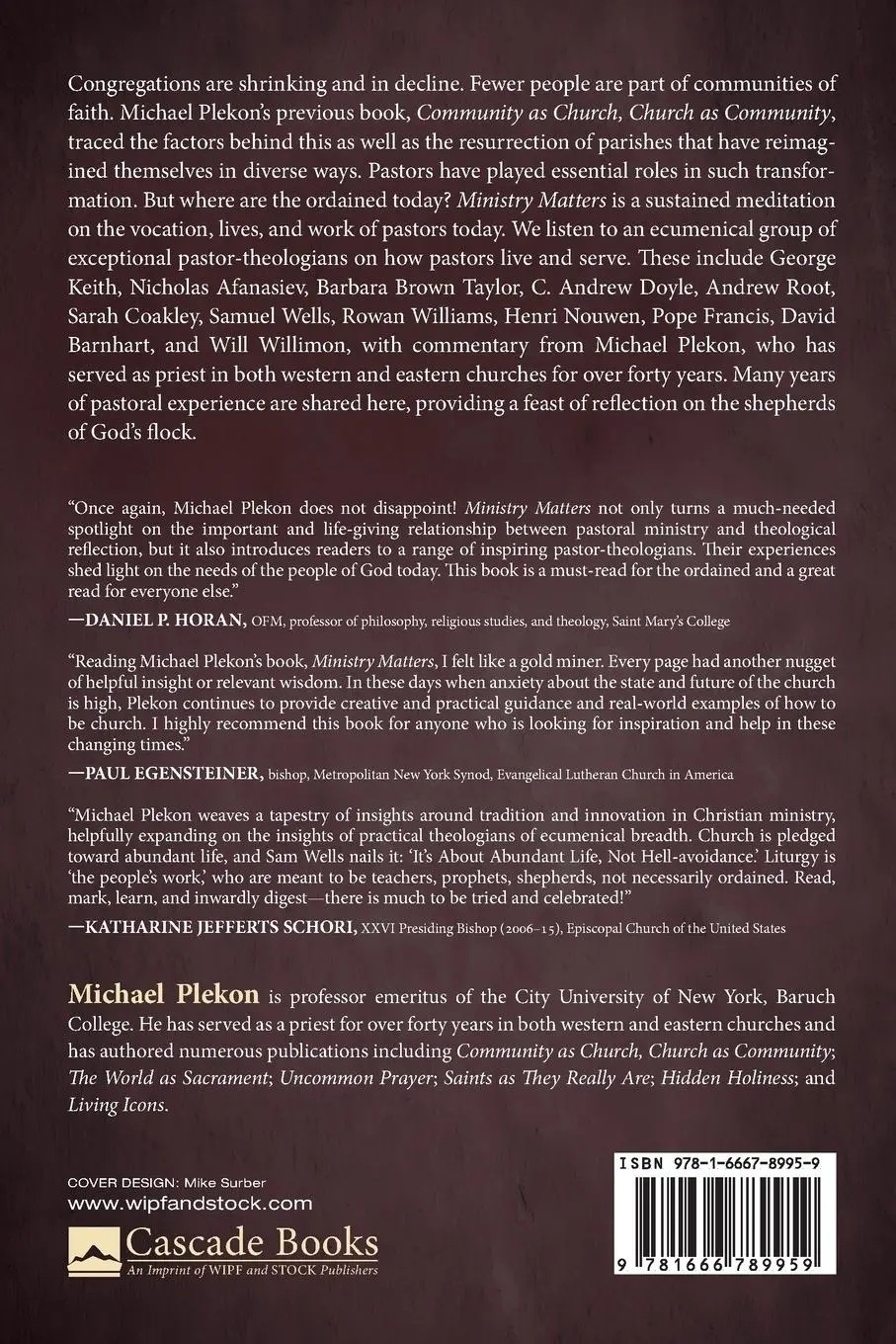 Rückseite: 9781666789959 | Ministry Matters | Michael Plekon | Taschenbuch | Englisch | 2024