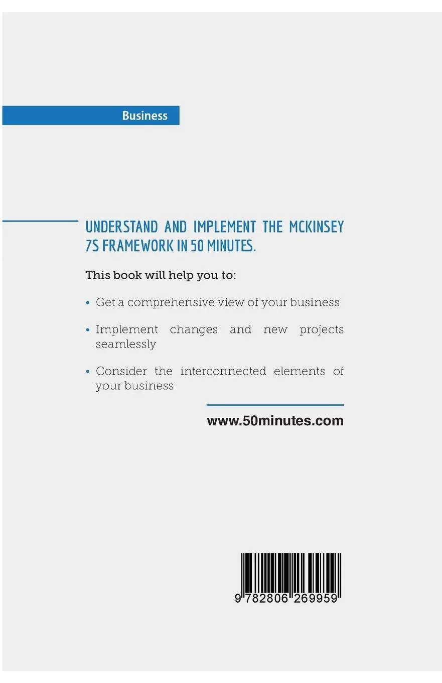 Rückseite: 9782806269959 | McKinsey 7S Framework | 50minutes | Taschenbuch | Englisch | 2015