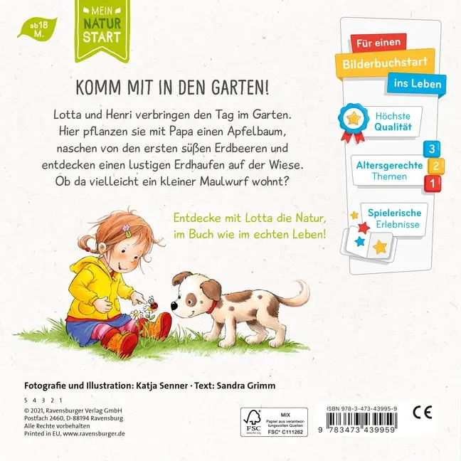 Bild: 9783473439959 | Lotta entdeckt die Welt: Im Garten | Sandra Grimm | Buch | Naturstart