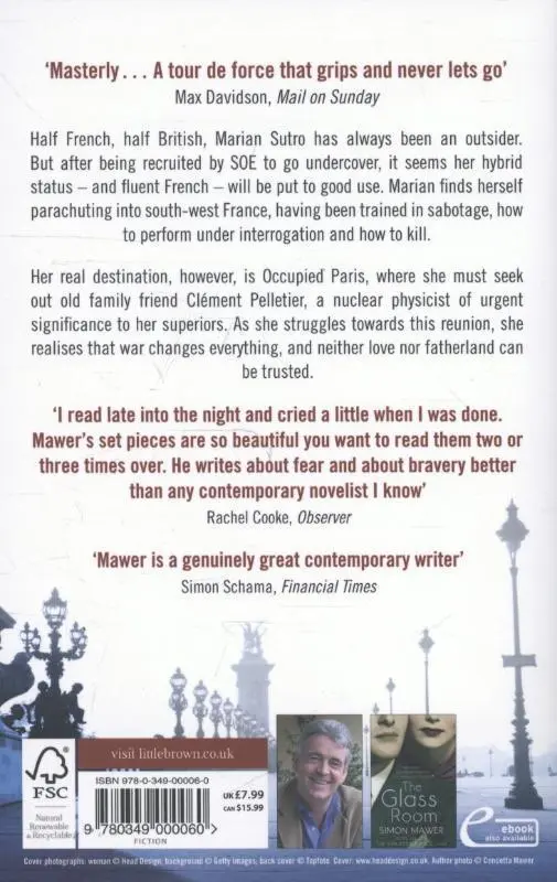 Rückseite: 9780349000060 | The Girl Who Fell From The Sky | Simon Mawer | Taschenbuch | 350 S.