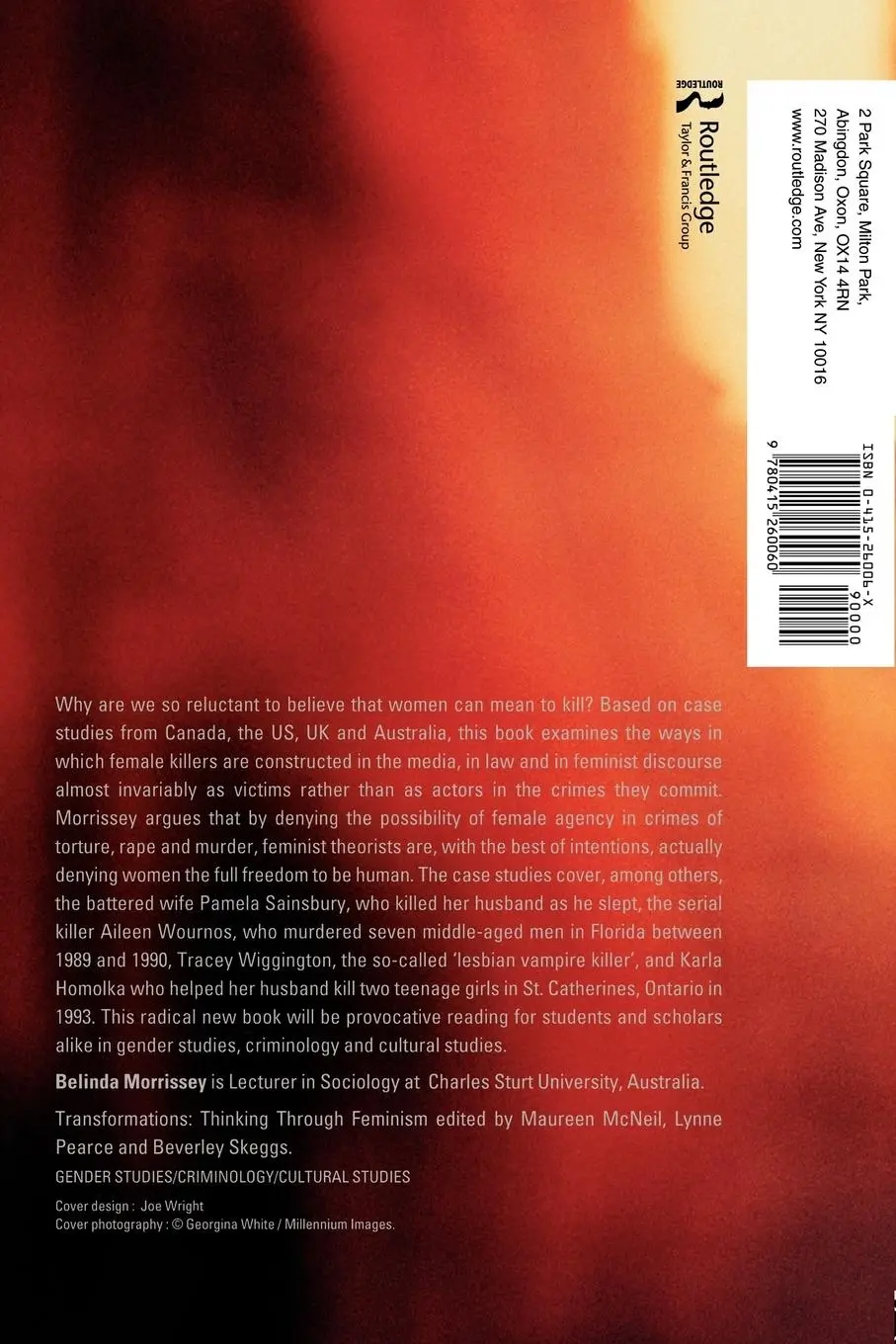 Rückseite: 9780415260060 | When Women Kill | Questions of Agency and Subjectivity | Morrissey