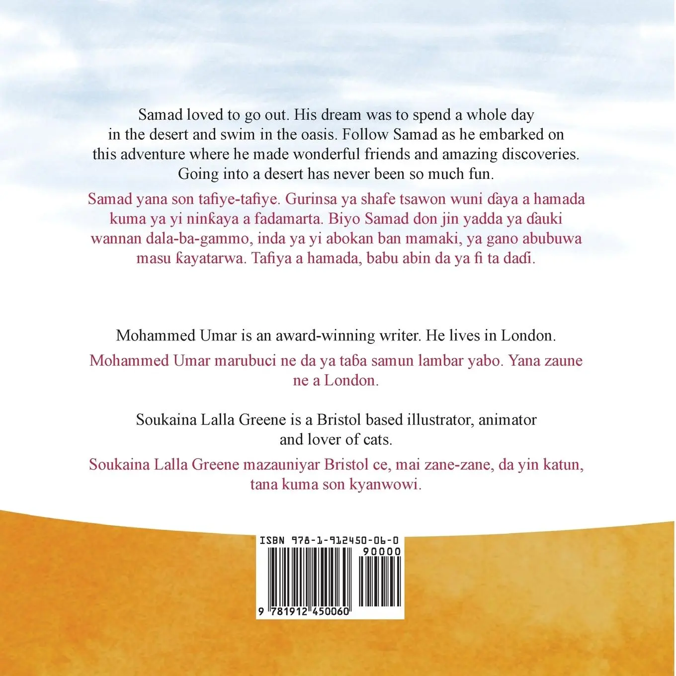 Rückseite: 9781912450060 | Samad in the Desert | English-Hausa Bilingual Edition | Mohammed Umar