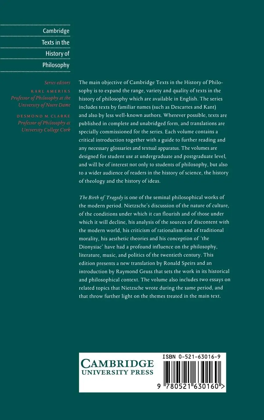 Rückseite: 9780521630160 | Nietzsche | The Birth of Tragedy and Other Writings | Friedrich | Buch