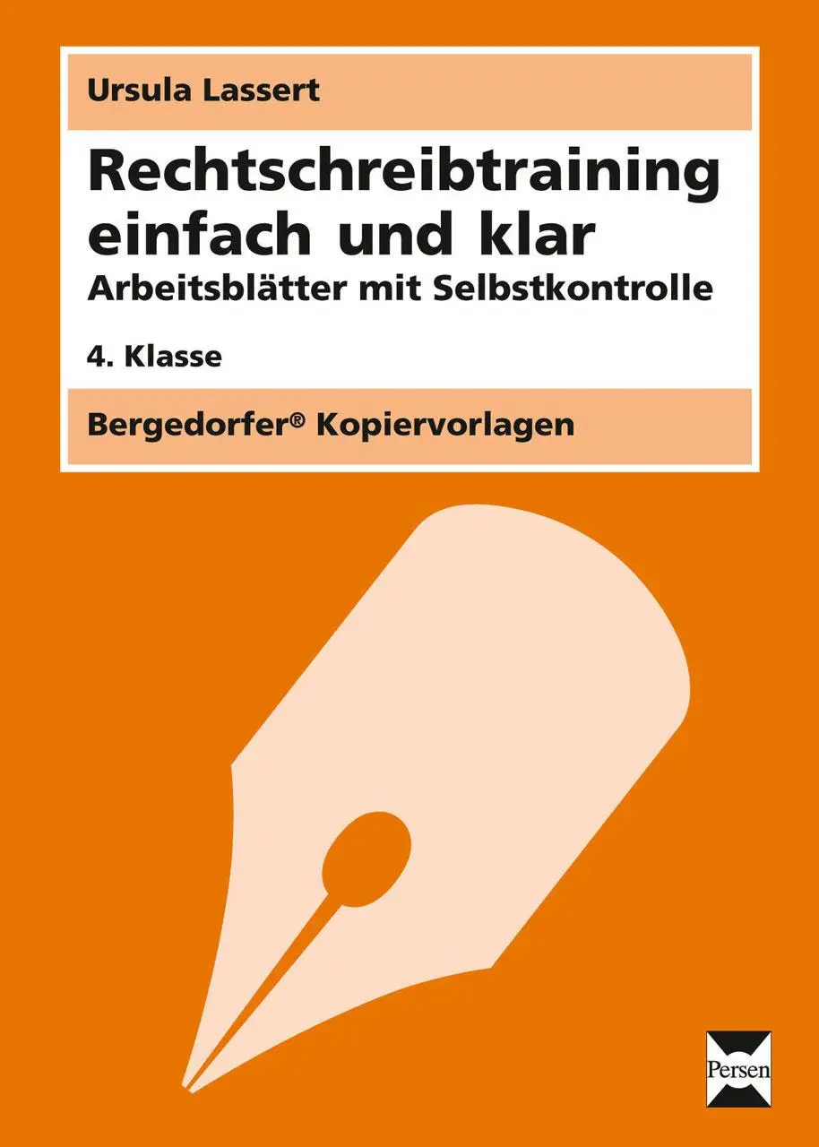 Cover: 9783403210160 | Rechtschreibtraining einfach und klar - 4. Kl. | Ursula Lassert | Buch
