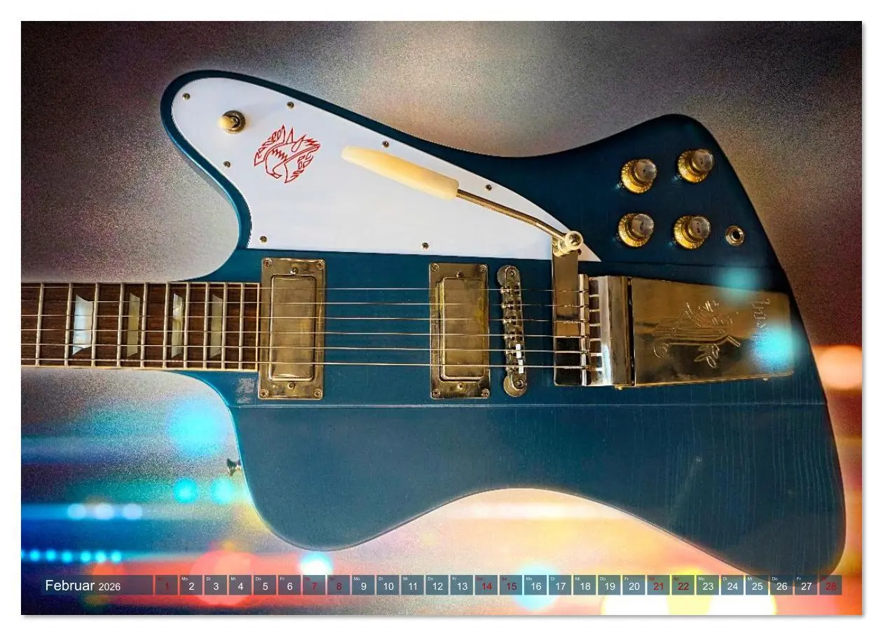 Bild: 9783516620160 | Traumgitarren - the Sound of Rock (Wandkalender 2026 DIN A2 quer),...