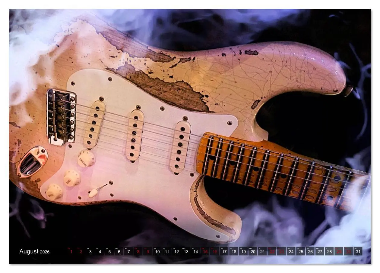 Bild: 9783516620160 | Traumgitarren - the Sound of Rock (Wandkalender 2026 DIN A2 quer),...