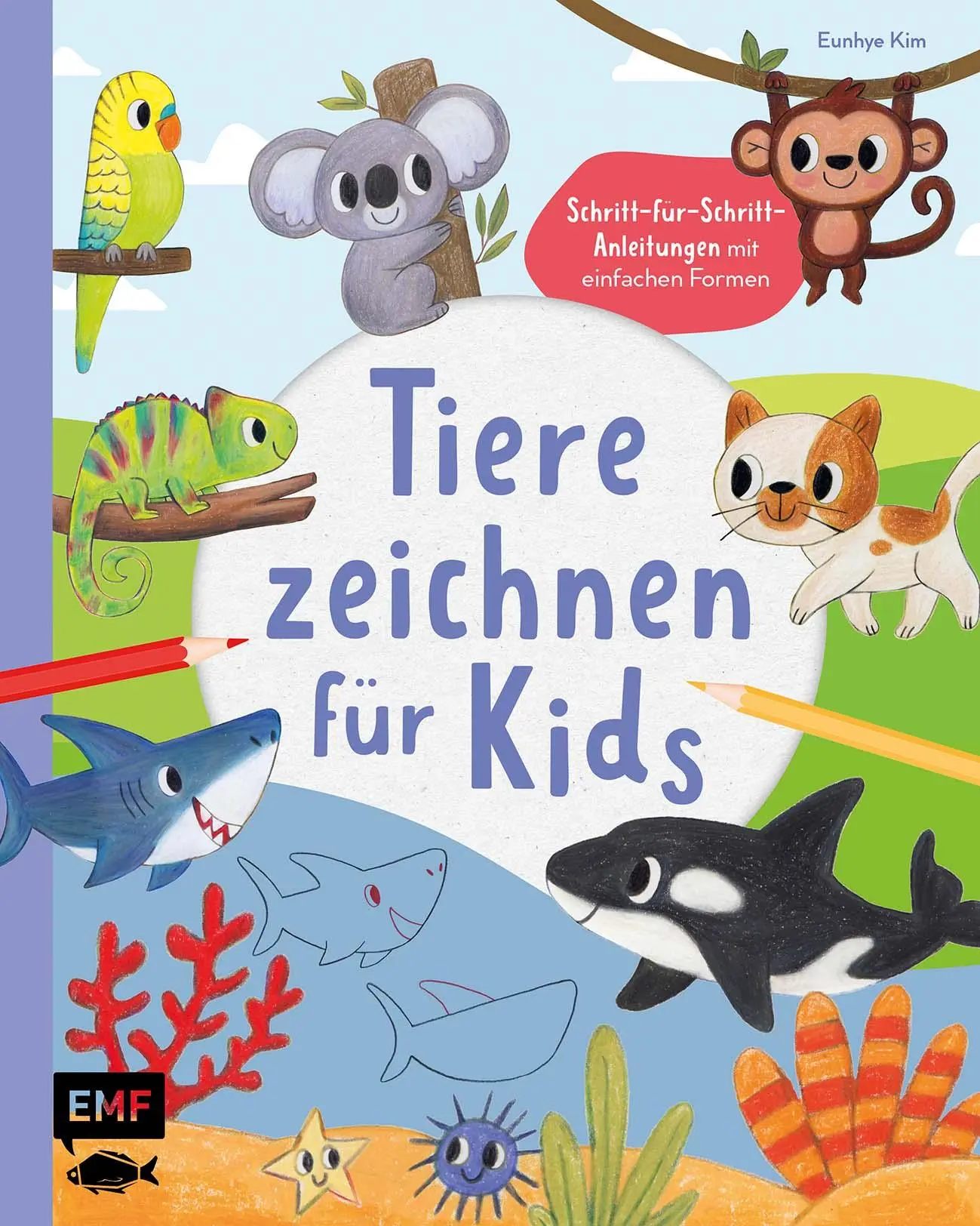 Cover: 9783745930160 | Tiere zeichnen für Kids - Über 100 kunterbunte Lieblingstiere mit...
