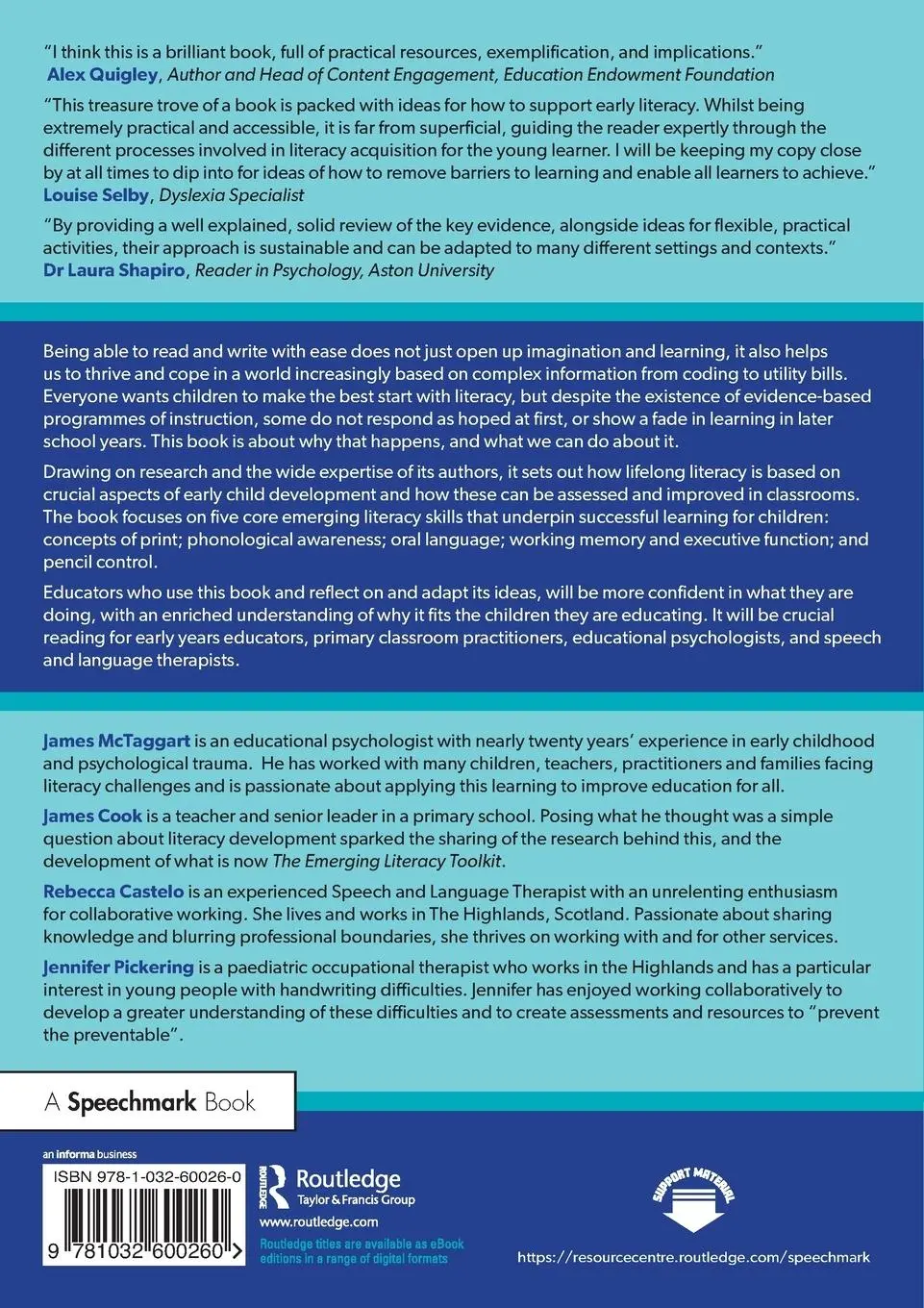 Rückseite: 9781032600260 | Emerging Literacy | Unlocking Instruction for Every Child | Buch