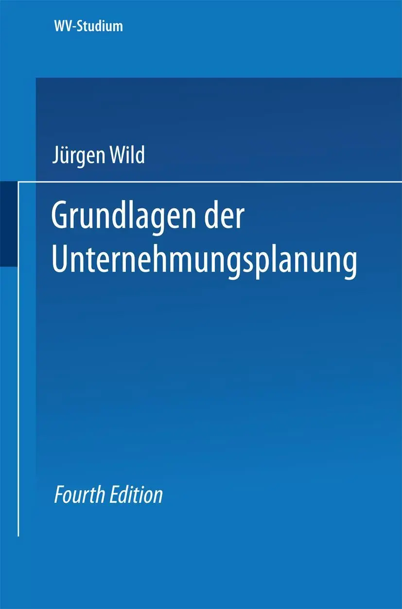 Cover: 9783531220260 | Grundlagen der Unternehmungsplanung | Jürgen Wild | Taschenbuch | 1982