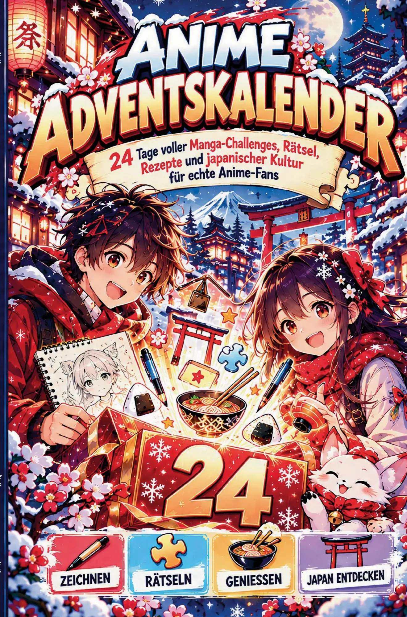 Cover: 9783912300260 | Anime Adventskalender: 24 Tage voller Manga-Challenges, Rätsel,...