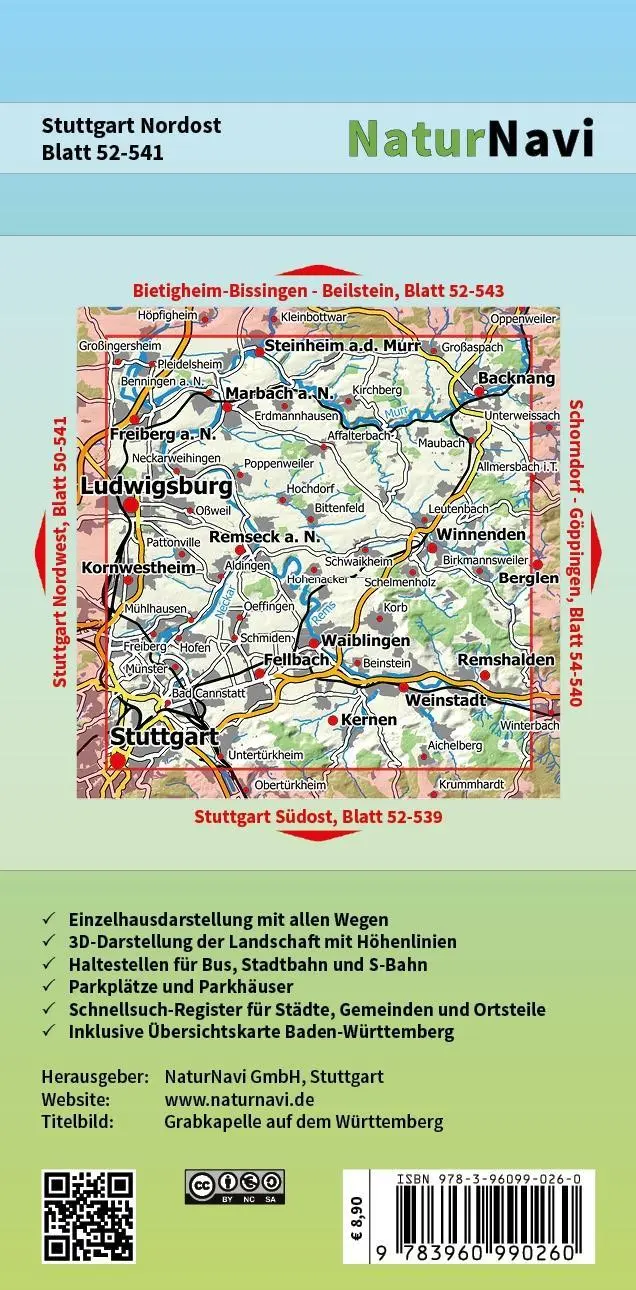 Bild: 9783960990260 | Stuttgart Nordost 1 : 25 000 | (Land-)Karte | Deutsch | 2021