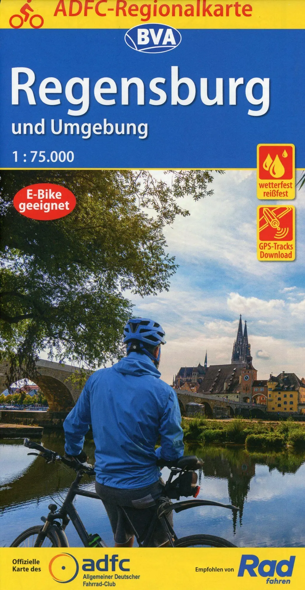 Cover: 9783969900260 | ADFC-Regionalkarte Regensburg und Umgebung, 1:75.000, mit...