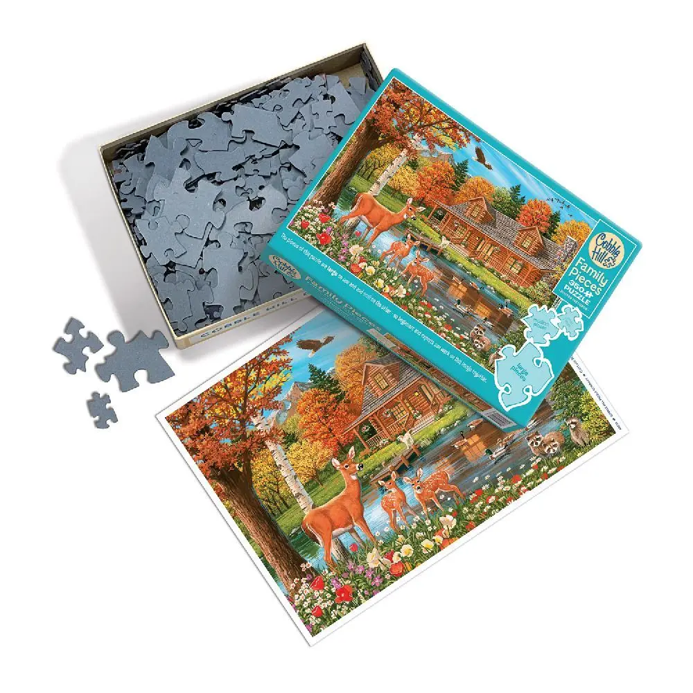 Bild: 625012470360 | Cobble Hill Häuschen mit Teich 350 Teile | Spiel | In Spielebox | 2024