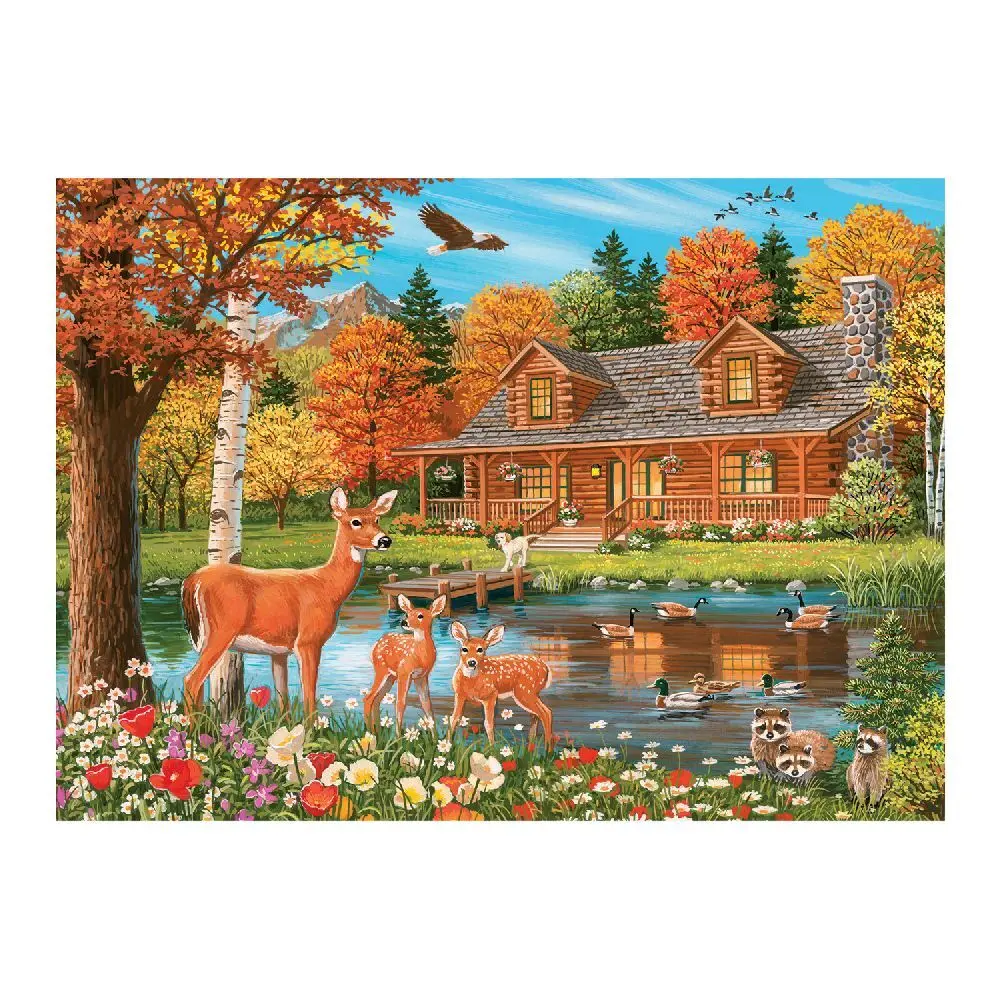 Bild: 625012470360 | Cobble Hill Häuschen mit Teich 350 Teile | Spiel | In Spielebox | 2024
