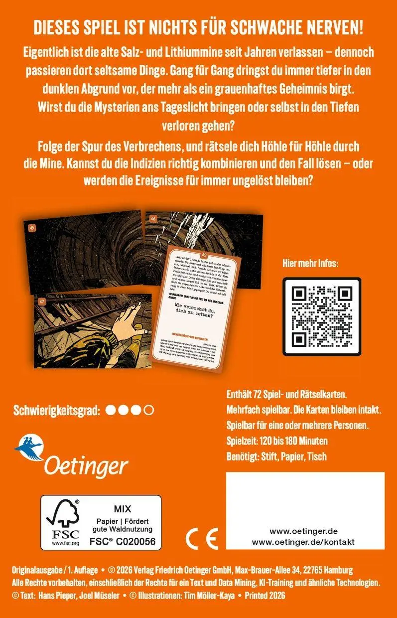 Rückseite: 4255882500360 | Crime Places. Verschüttet | Joel Müseler (u. a.) | Spiel | 72 S.