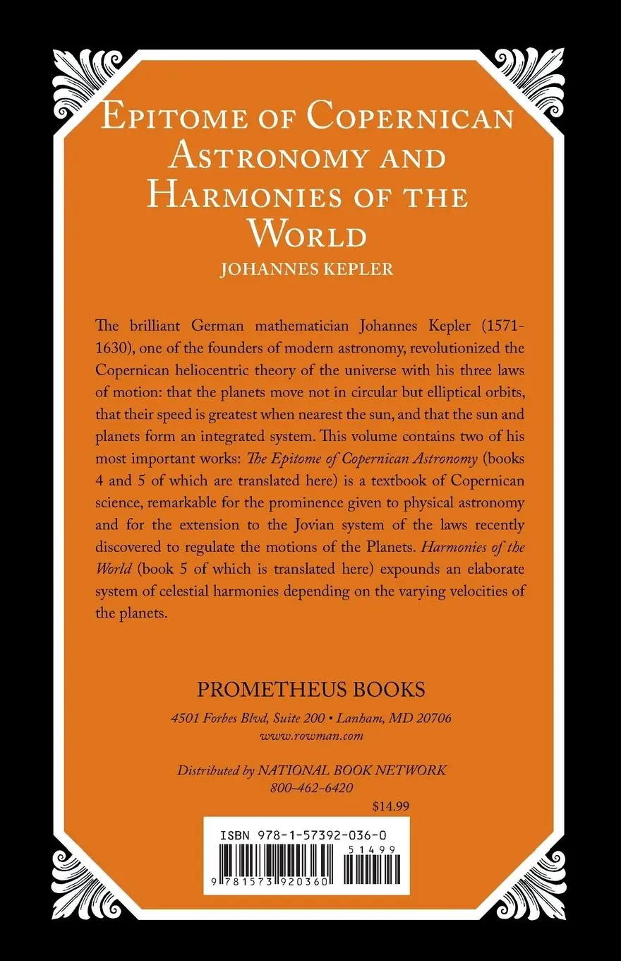 Rückseite: 9781573920360 | Epitome of Copernican Astronomy and Harmonies of the World | Kepler