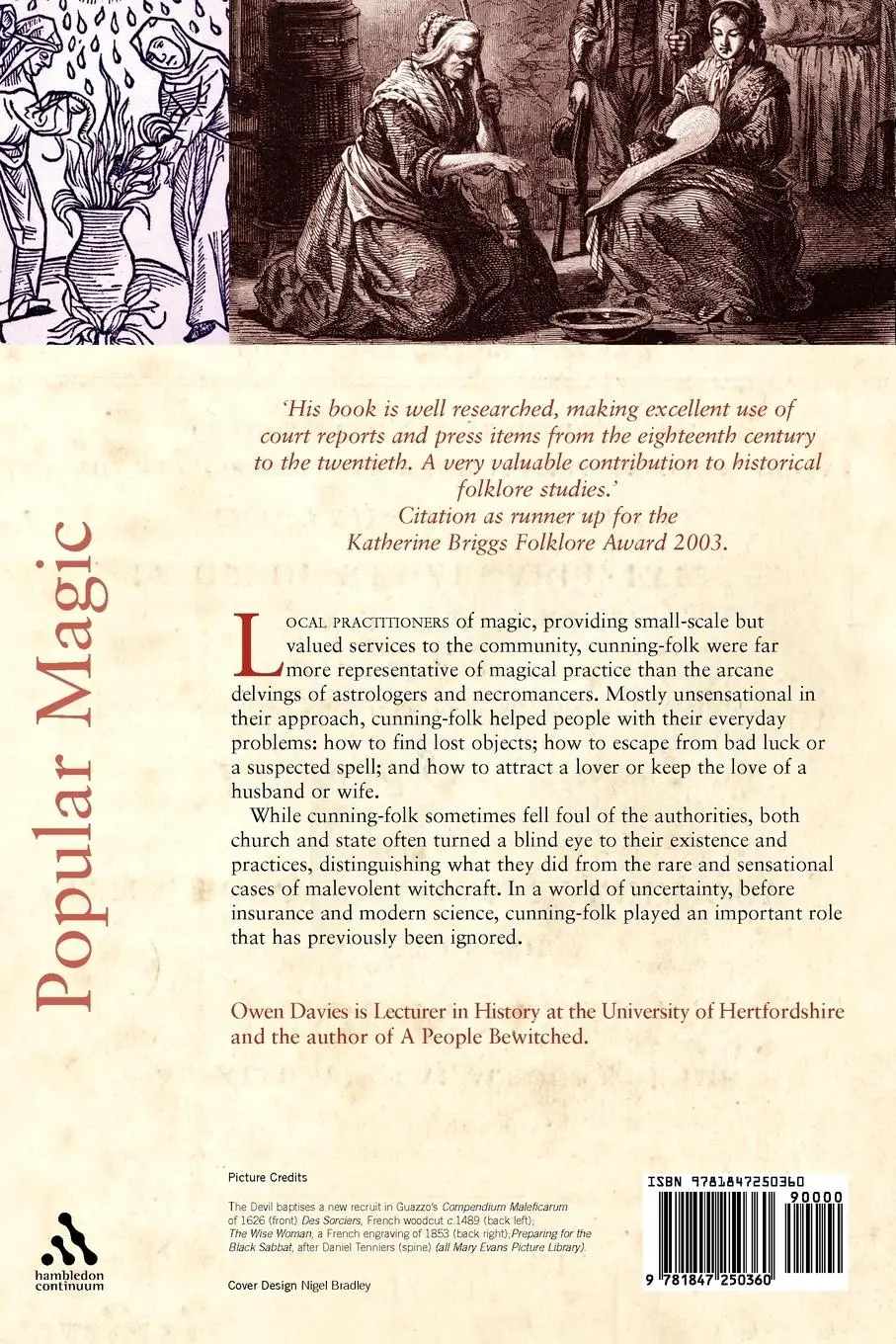Rückseite: 9781847250360 | Popular Magic | Cunning Folk in English History | Owen Davies | Buch