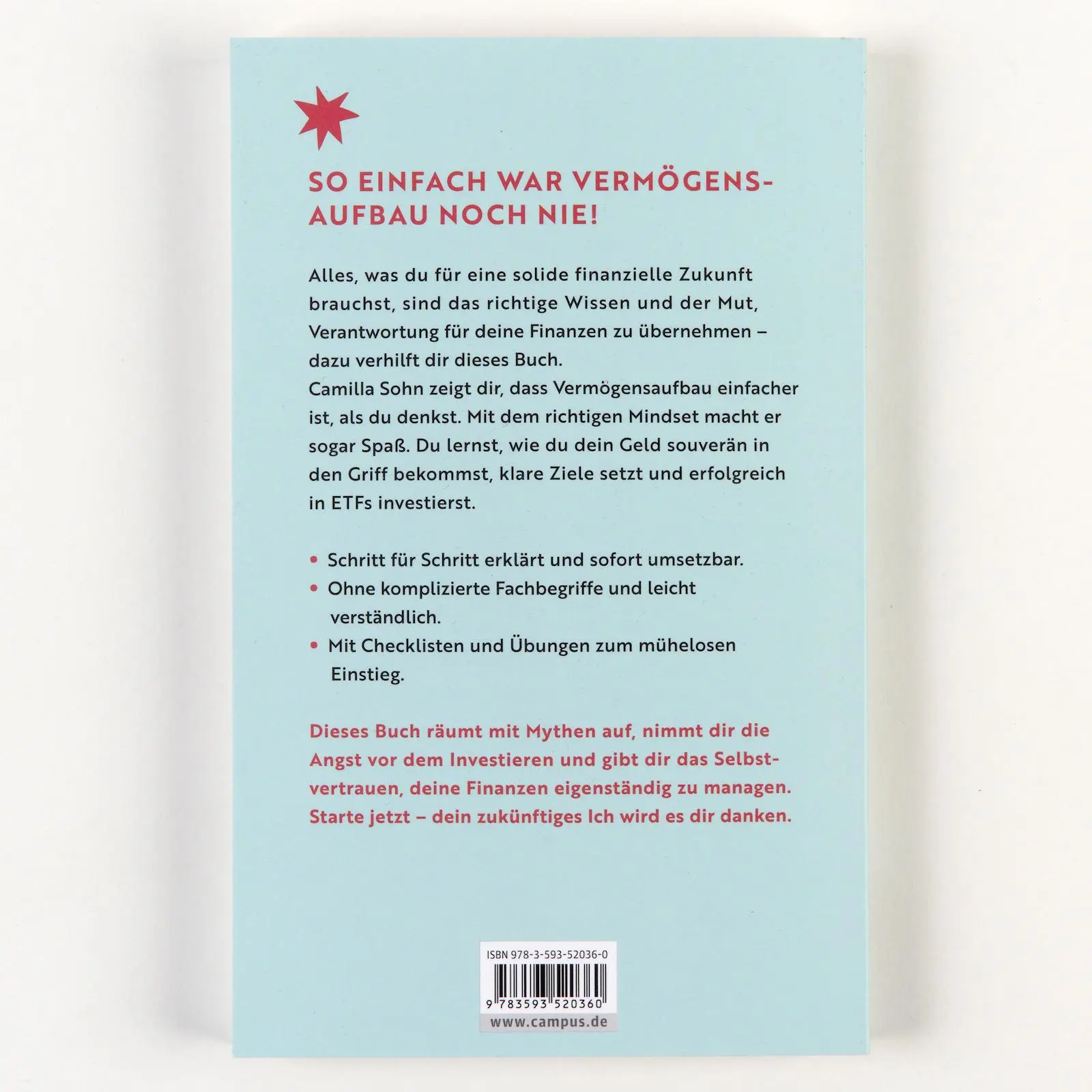 Rückseite: 9783593520360 | Dein erstes Mal Finanzen | Camilla Sohn | Taschenbuch | 256 S. | 2025