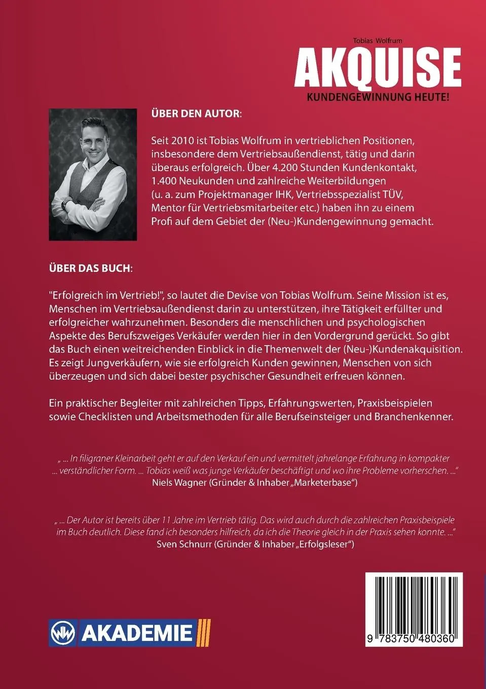 Rückseite: 9783750480360 | Akquise - Kundengewinnung heute! | Tobias Wolfrum | Taschenbuch | 2020