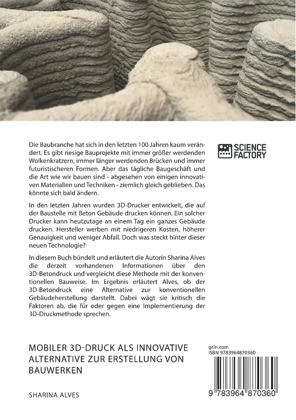Rückseite: 9783964870360 | Mobiler 3D-Druck als innovative Alternative zur Erstellung von...
