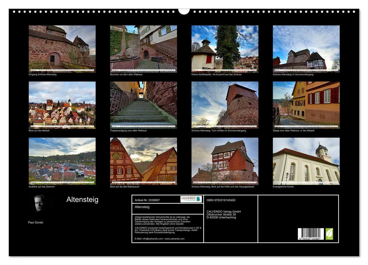 Bild: 9783516140460 | Altensteig (Wandkalender 2026 DIN A2 quer), CALVENDO Monatskalender