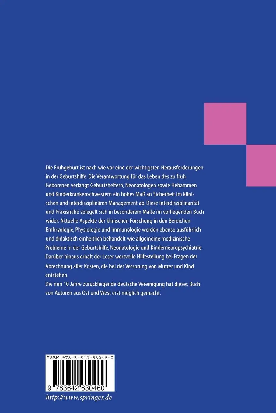 Rückseite: 9783642630460 | Frühgeburt und Frühgeborenes | Eine interdisziplinäre Aufgabe | Buch