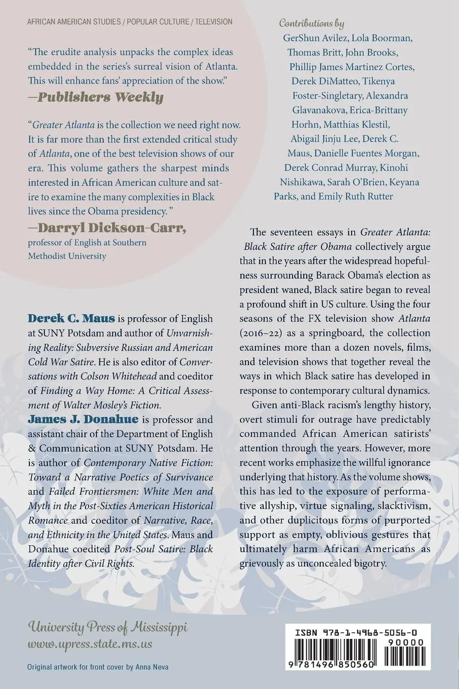 Rückseite: 9781496850560 | Greater Atlanta | Black Satire After Obama | Derek C Maus | Buch