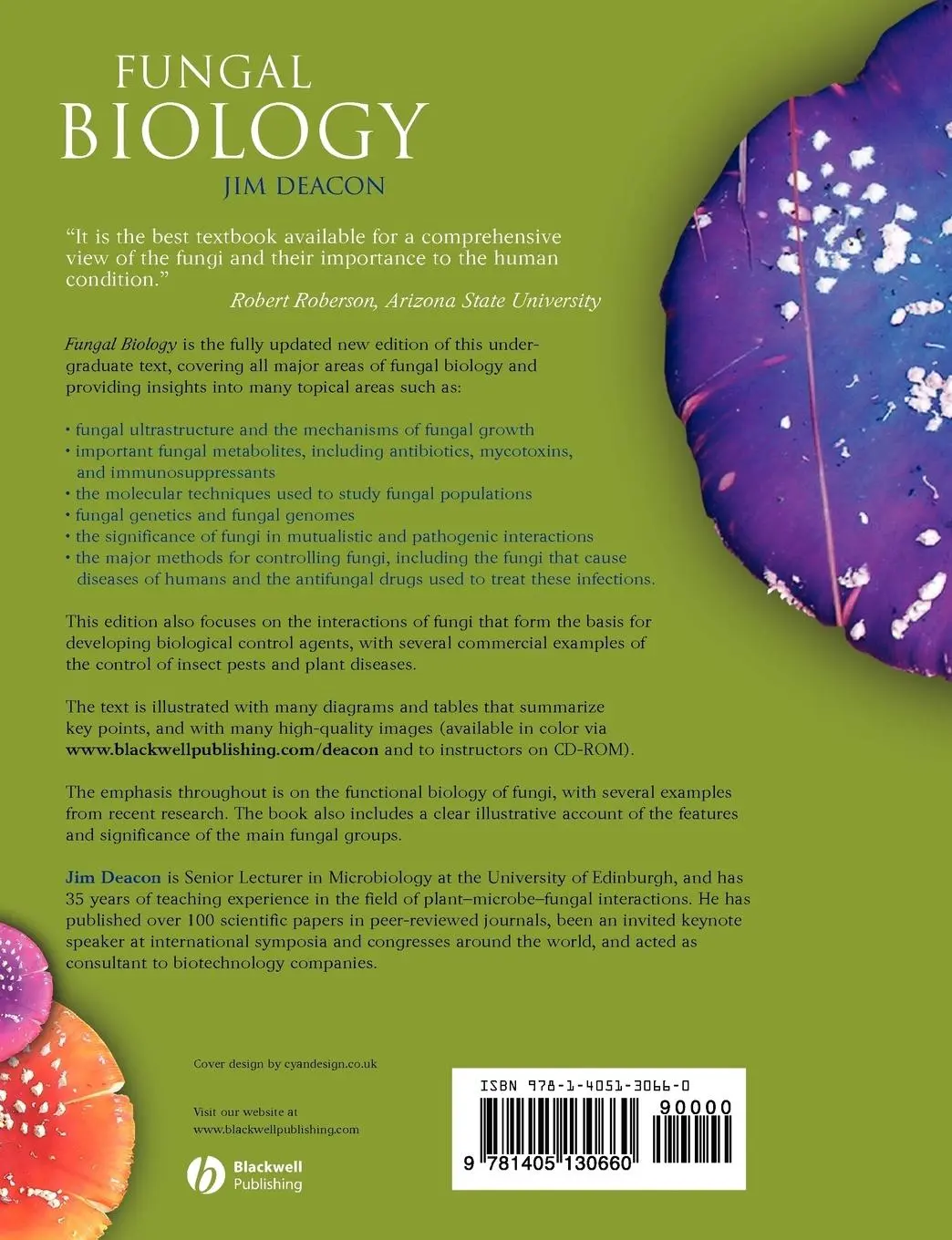 Rückseite: 9781405130660 | Fungal Biology 4e | J W Deacon | Taschenbuch | Kartoniert / Broschiert