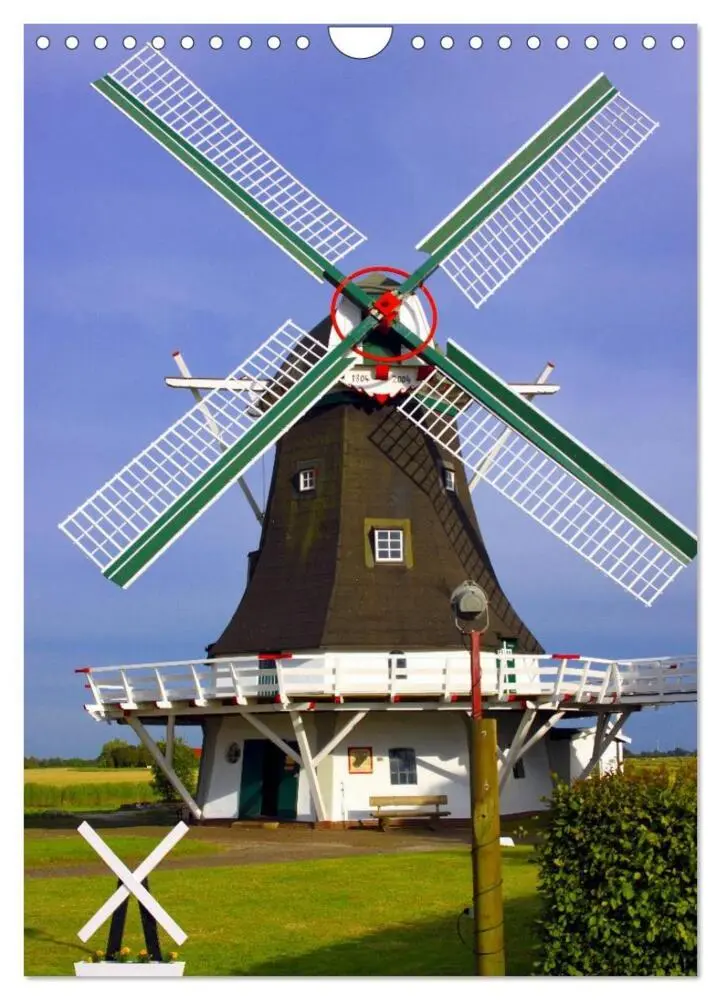 Bild: 9783457030660 | Windmühlen in Norddeutschland (Wandkalender 2025 DIN A4 hoch),...