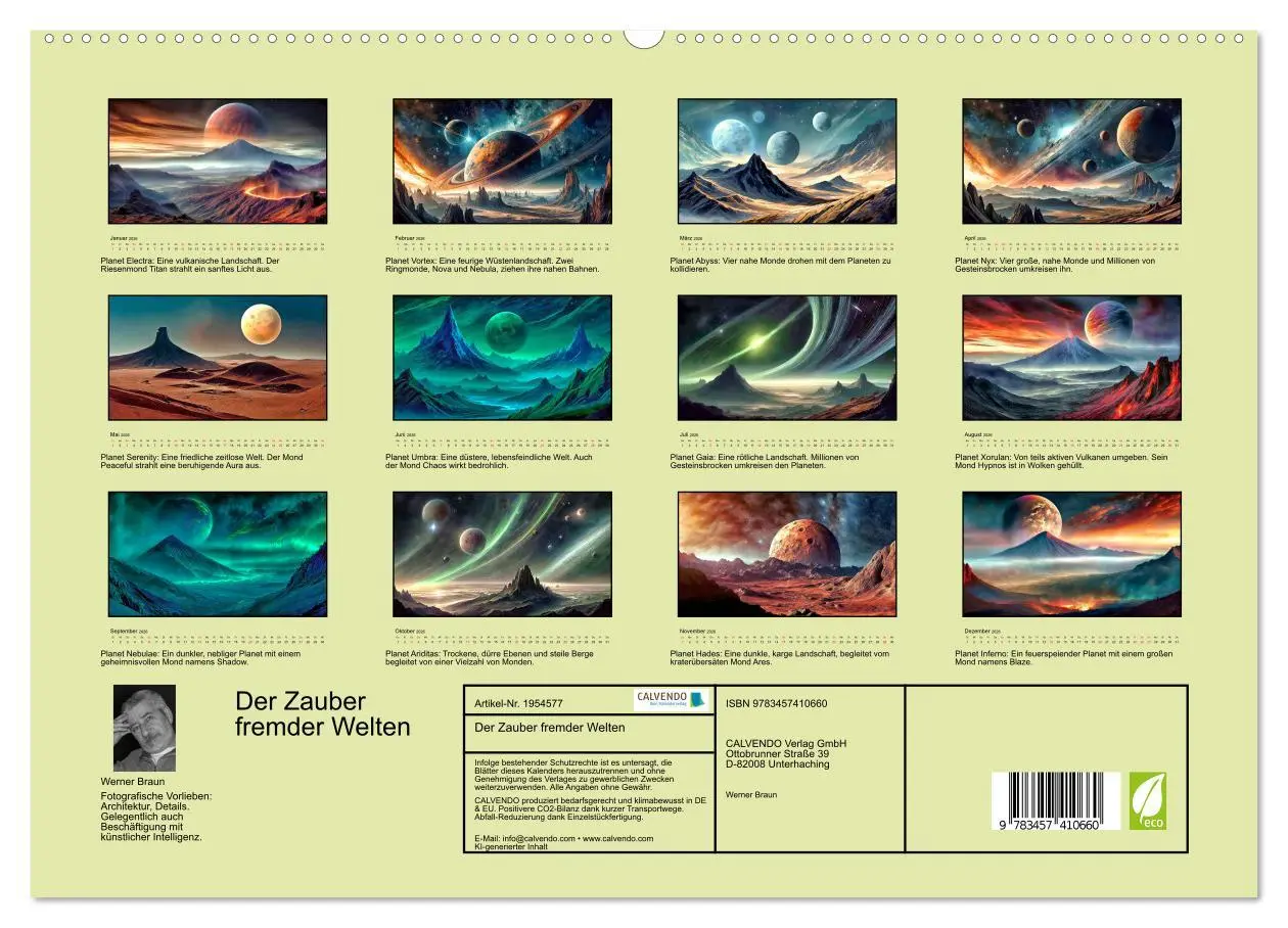 Bild: 9783457410660 | Der Zauber fremder Welten (hochwertiger Premium Wandkalender 2026...