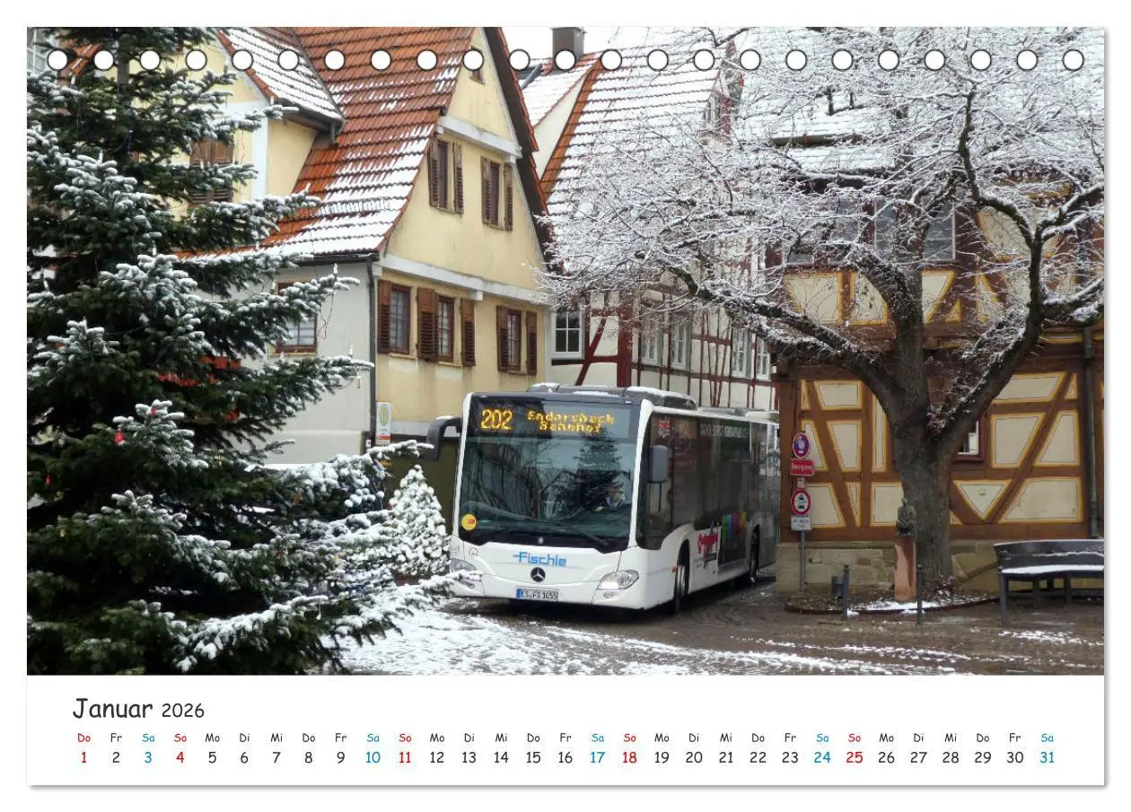 Bild: 9783457650660 | Omnibusse von heute und früher (Tischkalender 2026 DIN A5 quer),...