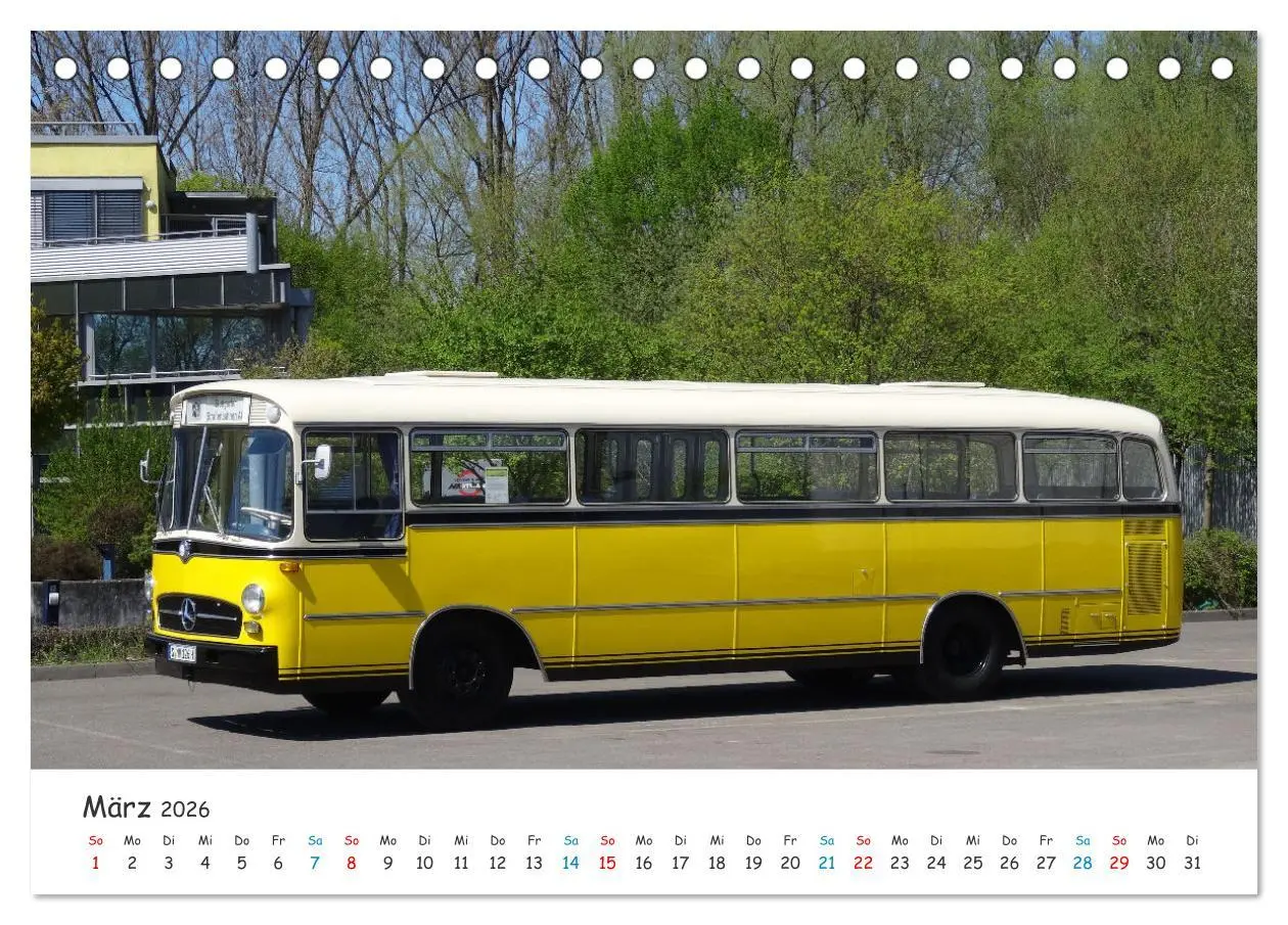Bild: 9783457650660 | Omnibusse von heute und früher (Tischkalender 2026 DIN A5 quer),...