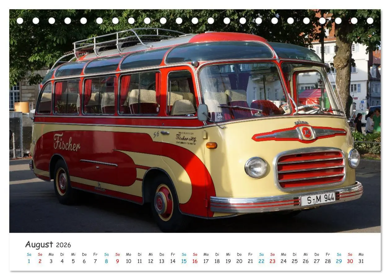 Bild: 9783457650660 | Omnibusse von heute und früher (Tischkalender 2026 DIN A5 quer),...
