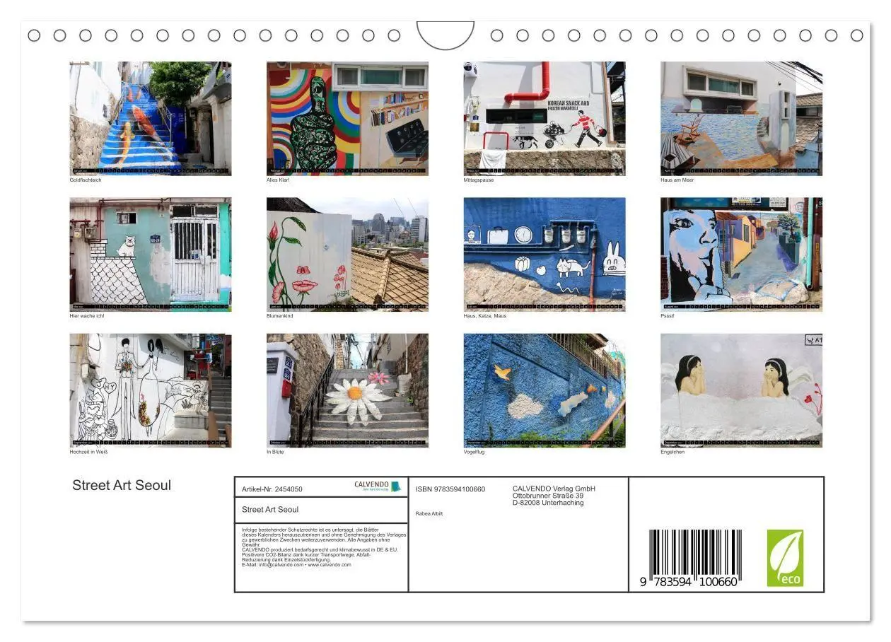 Bild: 9783594100660 | Street Art Seoul (Wandkalender 2027 DIN A4 quer), CALVENDO...