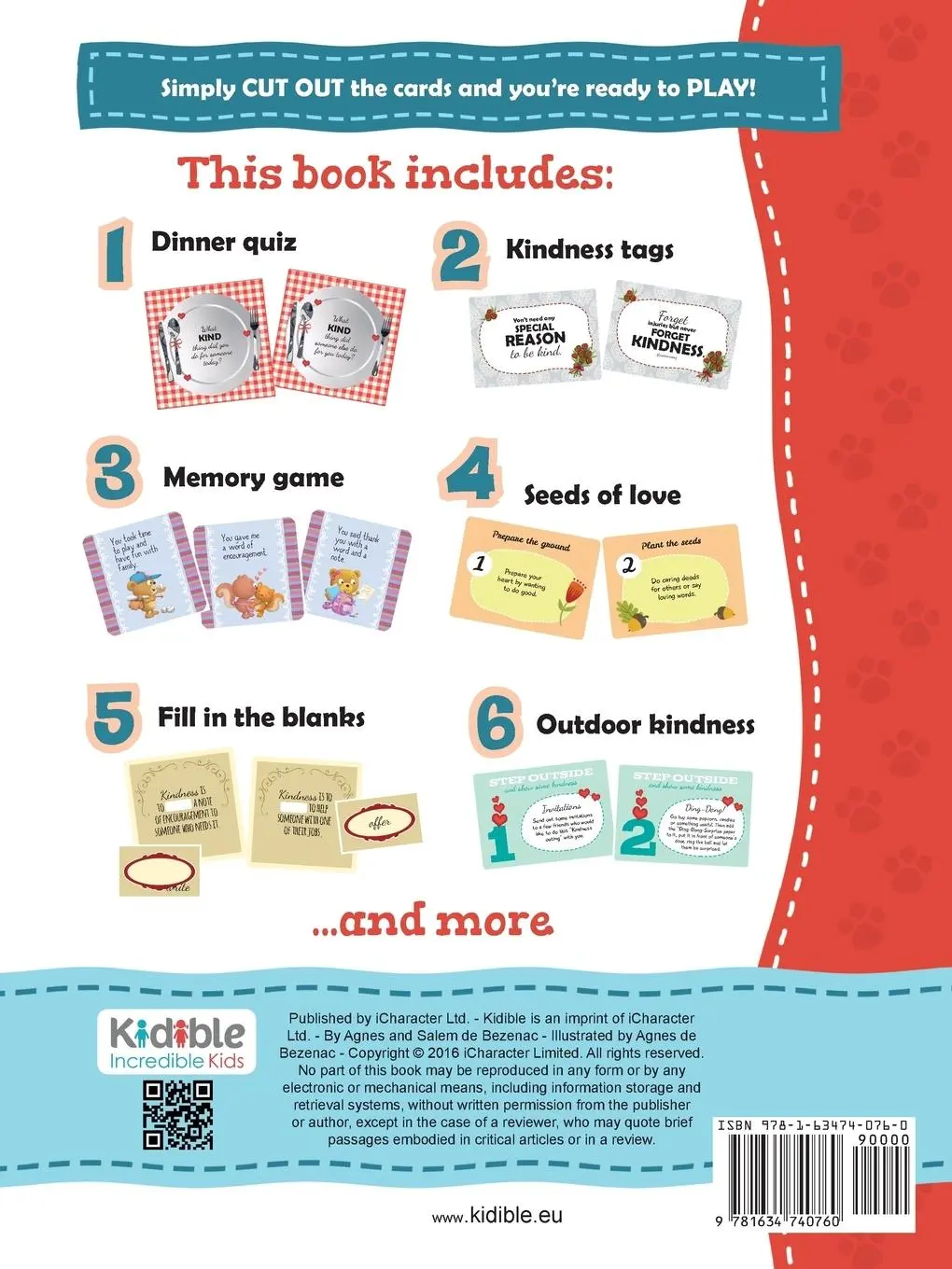 Rückseite: 9781634740760 | Kindness - Games and Activities | Agnes De Bezenac (u. a.) | Buch